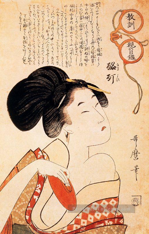 la courge ivre Kitagawa Utamaro ukiyo e Bijin GA Peintures à l'huile